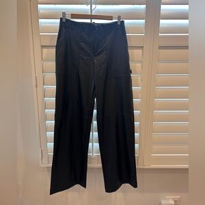 Zara faux leather cargos